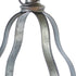 Set of Two Gray Distressed Galvanized Metal Tabletop Lantern Candle Holders