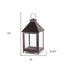 Set of Two Black Geometric Iron And Glass Floor Lantern Candle Holders