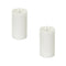 Set of Two White Flameless Pillar Candle