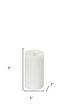 Set of Two White Flameless Pillar Candle