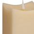 Set of Two Beige Square Flameless Pillar Candles