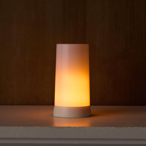 Set of Two White Flameless Pillar Candle
