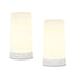 Set of Two White Flameless Pillar Candles