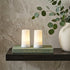 Set of Two White Flameless Pillar Candles