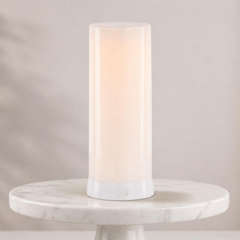 8" White Flameless Designer Candle