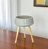 Gray Cement And Wood 81 Ounce Round Distressed Pot Planter With Stand