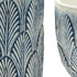 Set of Two Blue And White Polyresin Geometric Pot Planters