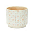 White Set of Three Dolomite 2.77056 ounce Round Pot Planter