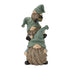 Set of Two 11" Blue and Green Polyresin Christmas Figurine Tabletop Sculpture