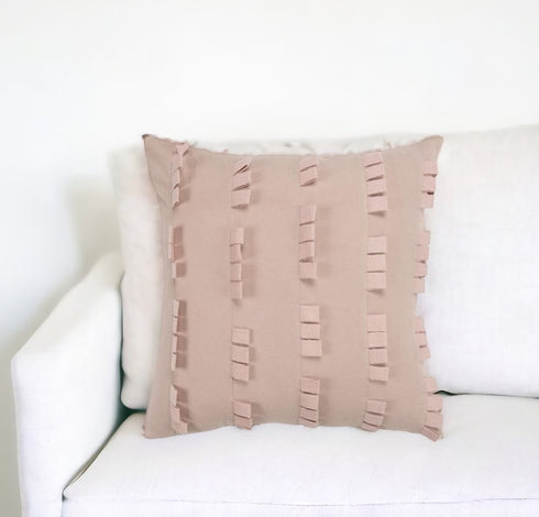 20" Blush Cotton Pillow