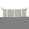 14" X 14" Gray and White Cotton Pillow With Tassels Edges