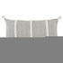 14" X 14" Gray and White Cotton Pillow With Tassels Edges