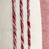 20" Red and White Color Block Cotton Throw Pillow With Tassels