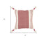 20" Red and White Color Block Cotton Throw Pillow With Tassels