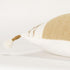 20" Yellow and White Color Block Cotton Throw Pillow With Tassels