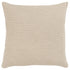 22" Natural Striped Cotton Throw Pillow