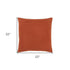 22" Orange Striped Cotton Throw Pillow