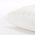 20" White Cotton Throw Pillow With Embroidery