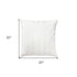 20" White Cotton Throw Pillow With Embroidery