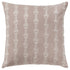 20" Pink and White Cotton Throw Pillow With Embroidery