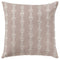 20" Pink and White Cotton Throw Pillow With Embroidery