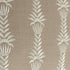 20" Taupe and White Cotton Throw Pillow With Embroidery
