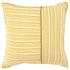 20" Yellow and White Cotton Pillow With Embroidery Edges
