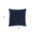 20" Blue Cotton Throw Pillow With Texture