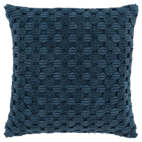 20" Teal Cotton Throw Pillow With Texture