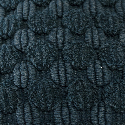 20" Teal Cotton Throw Pillow With Texture