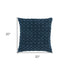 20" Teal Cotton Throw Pillow With Texture