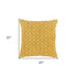 20" Yellow Cotton Throw Pillow With Texture