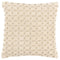 20" Ivory Cotton Throw Pillow With Texture