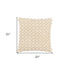 20" Ivory Cotton Throw Pillow With Texture
