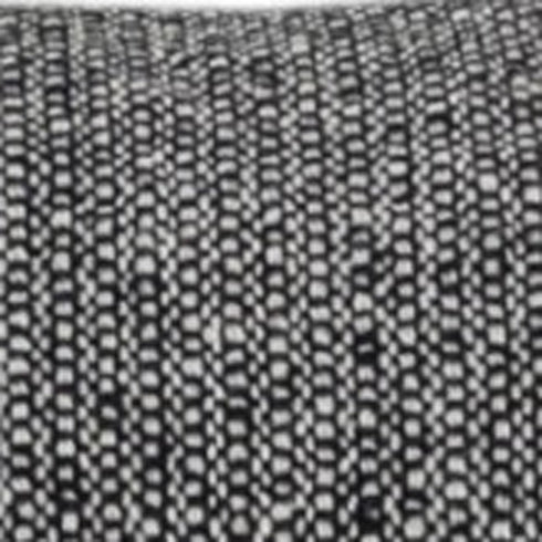 20" White and Black Striped Cotton Throw Pillow with Tassels and Texture
