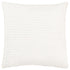 22" White Striped Cotton Throw Pillow