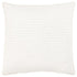 22" White Striped Cotton Throw Pillow