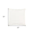 22" White Striped Cotton Throw Pillow