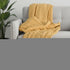 50" X 60" Yellow Cotton Cable Knitted Throw Throw Blanket