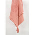 50" X 60" Coral Cotton Woven Ikat Throw Blanket with Tassels