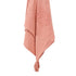50" X 60" Coral Cotton Woven Ikat Throw Blanket with Tassels