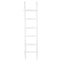 76" White Six Step Solid Wood Decorative Ladder