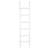 76" White Six Step Solid Wood Decorative Ladder