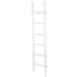 76" White Six Step Solid Wood Decorative Ladder