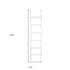 76" White Six Step Solid Wood Decorative Ladder