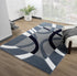 Abstract 3D Wave Lined Carved Modern Area Rug - Multicolor