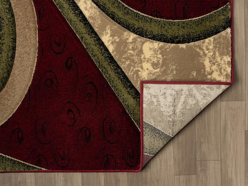 3D Spiral Swirls Modern Area Rug- Multicolor