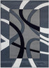 Abstract 3D Wave Lined Carved Modern Area Rug - Multicolor