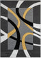 Abstract 3D Wave Lined Carved Modern Area Rug - Multicolor