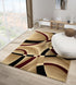 Grey, Black, White Modern Abstract Area Rug